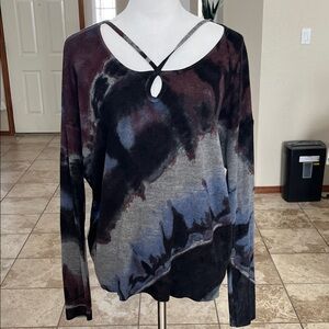 Rock & Republic Multicolor Tie-Dye Long Sleeve Top